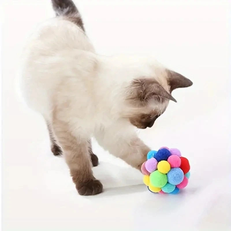 Colorful Plush Bell Ball Toys for Cats