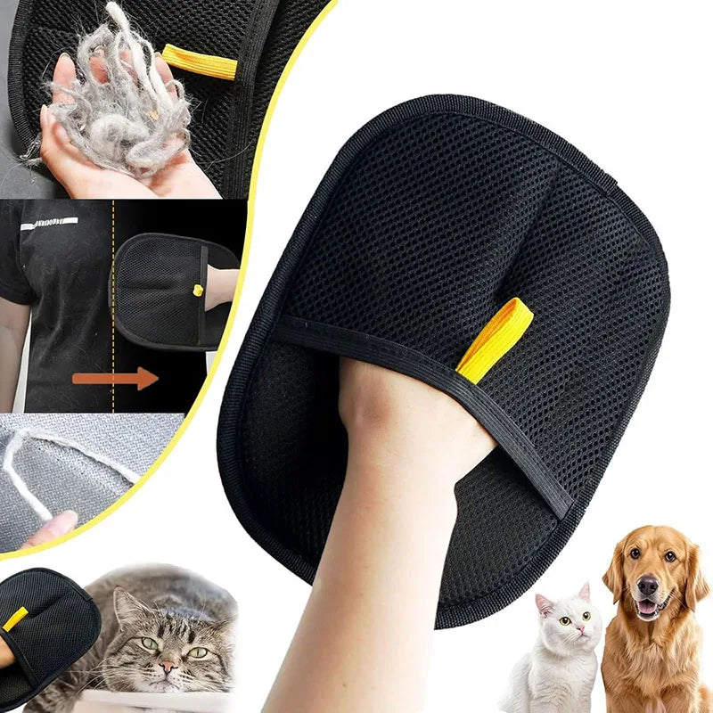 Reusable Double-Sided Pet Hair Removal Gloves