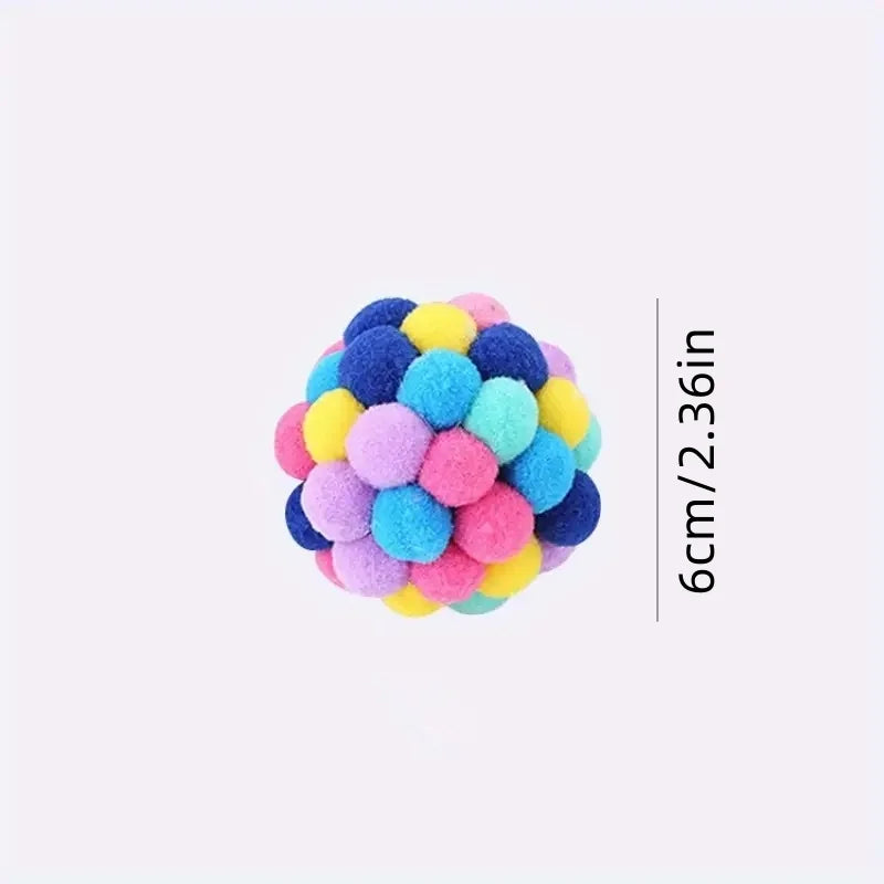 Colorful Plush Bell Ball Toys for Cats