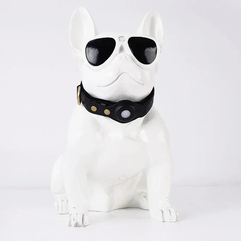 Genuine Leather Airtag Holder for Dog Collars