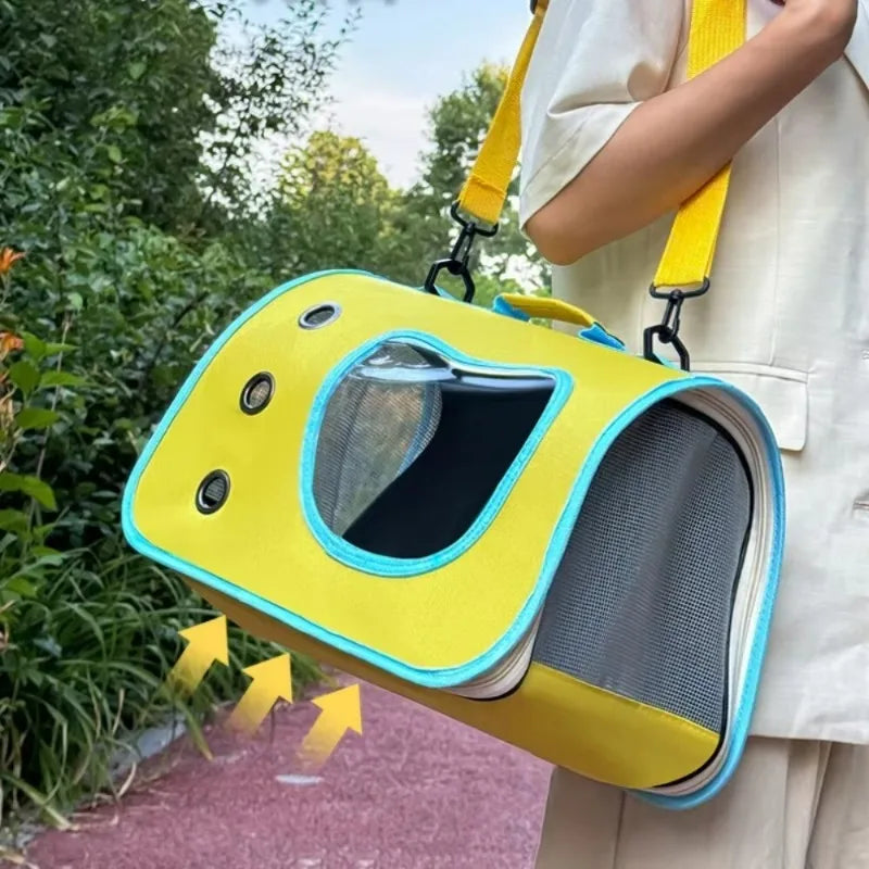 Portable Foldable Cat Travel Backpack with Mesh Window