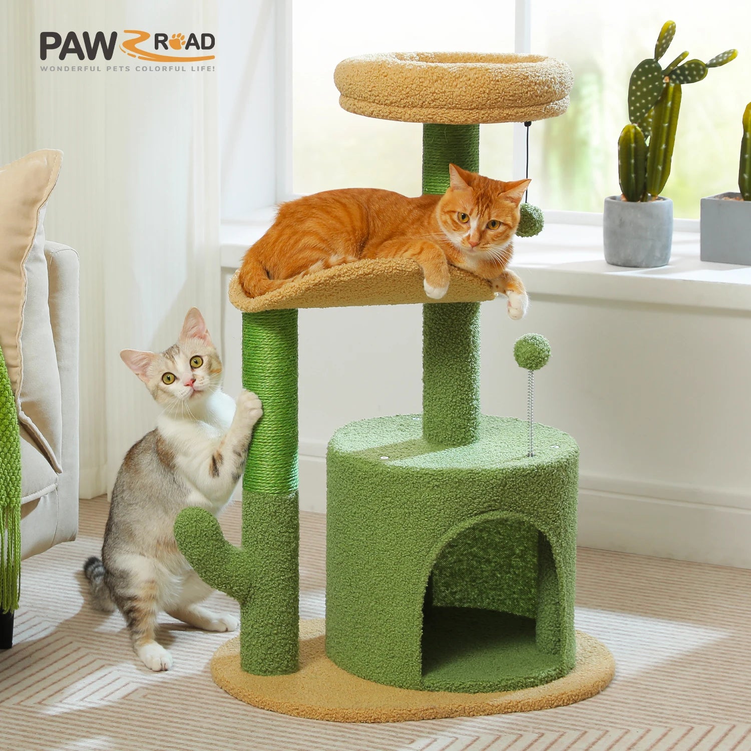 Small Cat Tower with Sisal Scratching Post