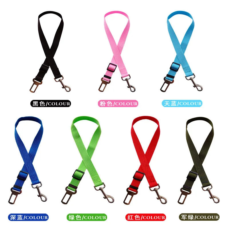 Adjustable Pet Car Seat Belt and Harness Clip