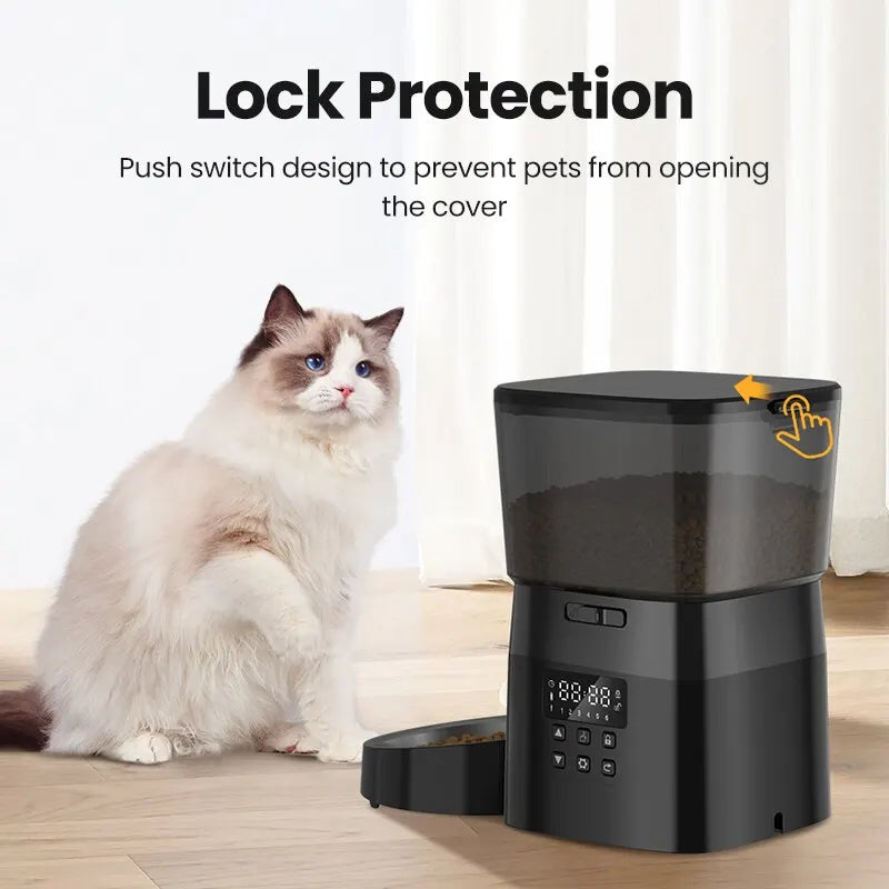 ROJECO Smart Automatic Pet Feeder for Cats and Dogs