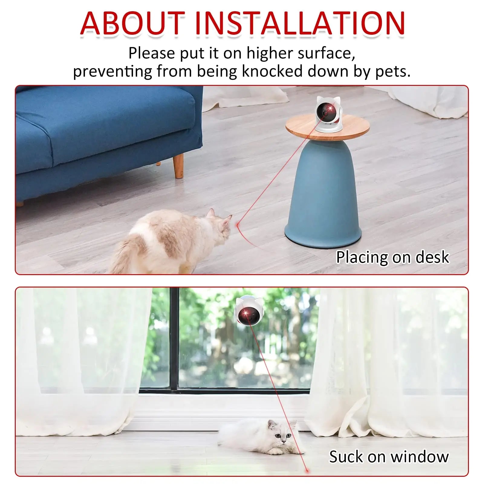 Rechargeable Automatic Laser Toy for Indoor Cats