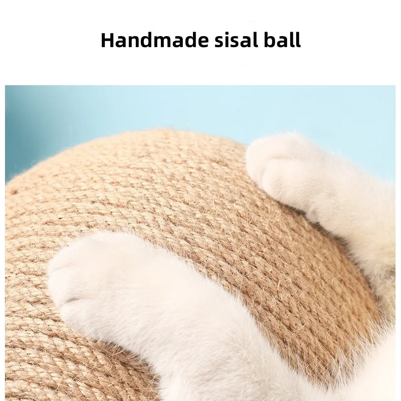 Sisal Rope Cat Scratching Ball Toy for Paws