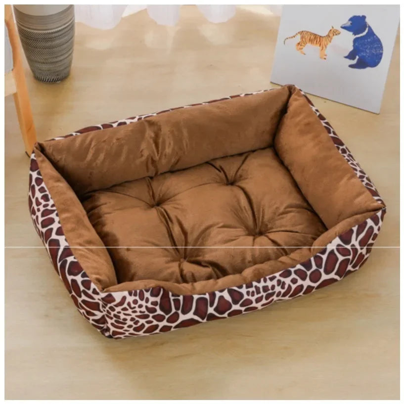 Plush Square Calming Bed for Small Pets