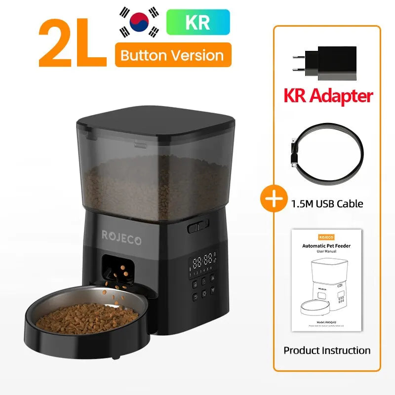 ROJECO Smart Automatic Pet Feeder for Cats and Dogs