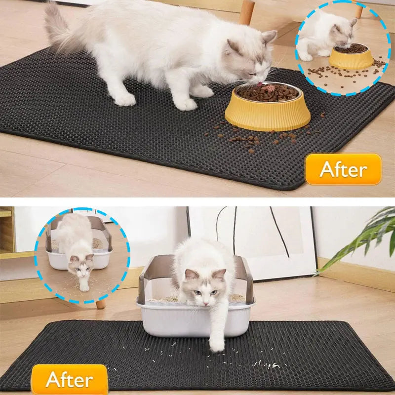 Waterproof Double-Layer Cat Litter Trapping Mat