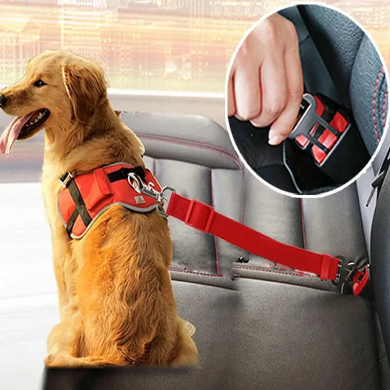 Adjustable Pet Car Seat Belt and Harness Clip