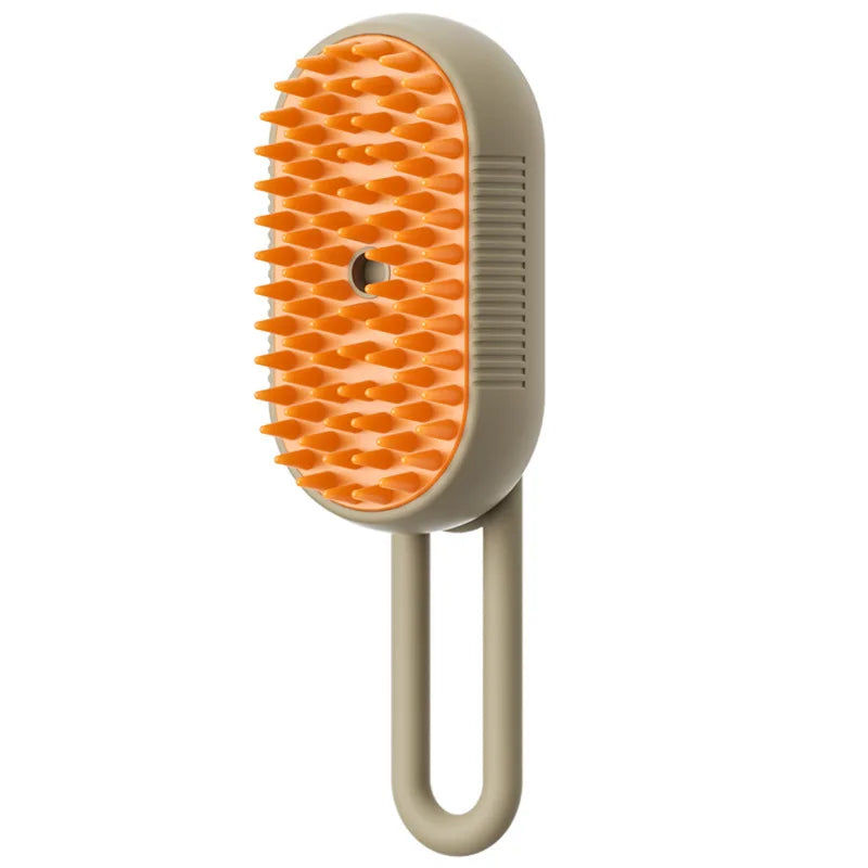 One-Button Spray Comb for Pet Hair Removal and Massage