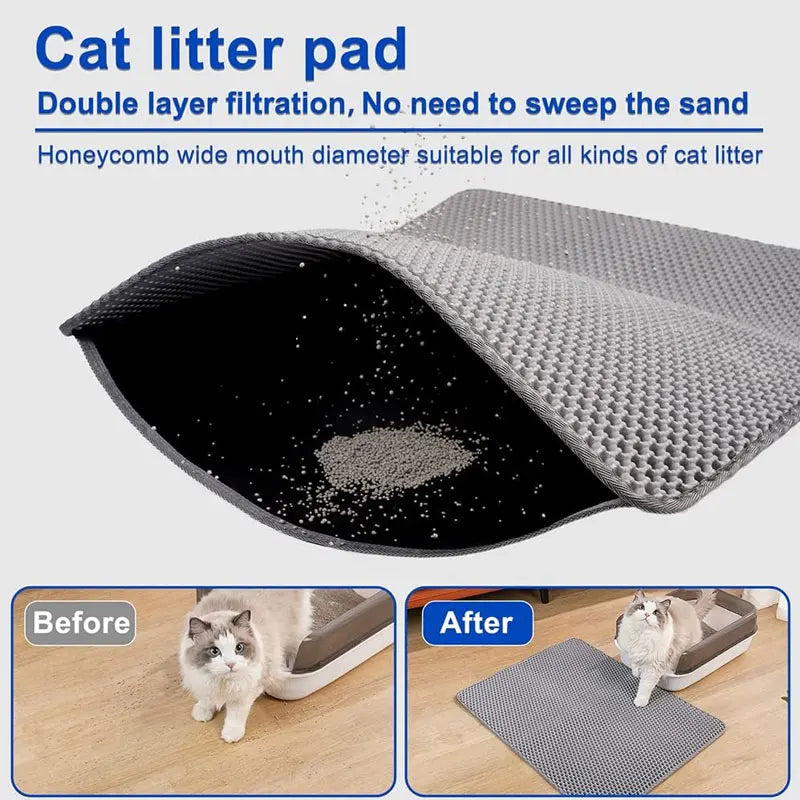 Waterproof Double-Layer Cat Litter Trapping Mat