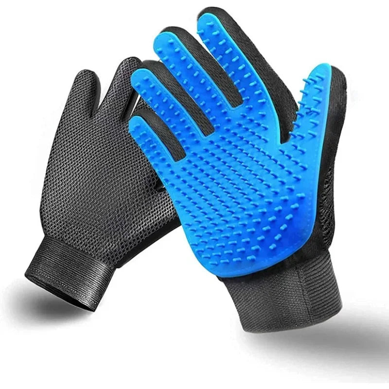 2-Sided Pet Grooming Brush and Bath Glove
