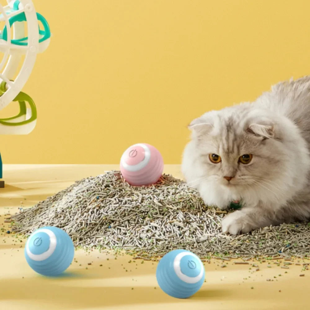 Smart Rechargeable Self-Moving Rolling Ball Cat Toy