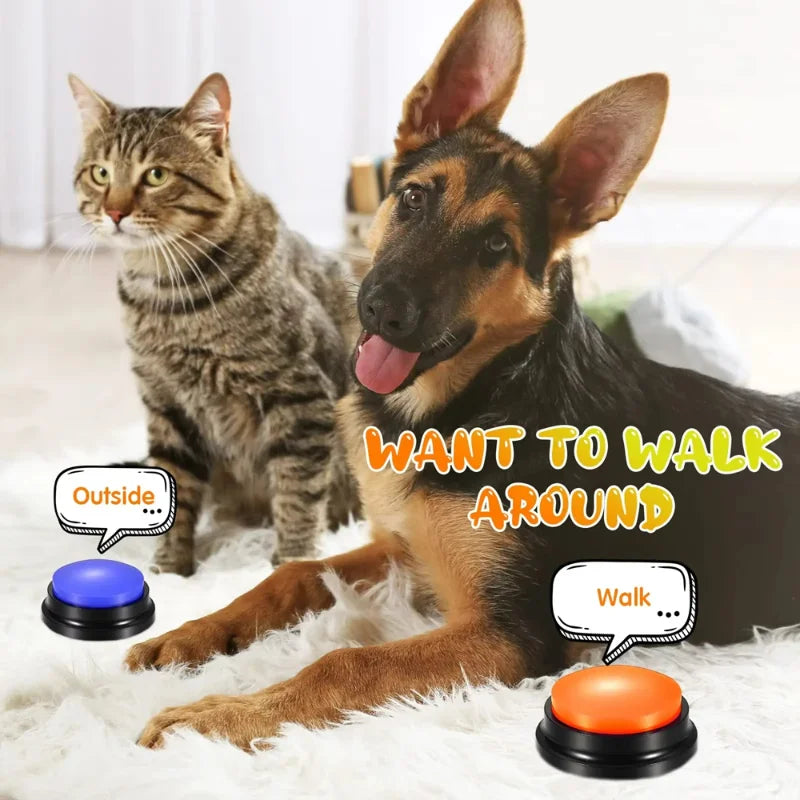 Dog Cat Voice Recording Buttons for Pet Training