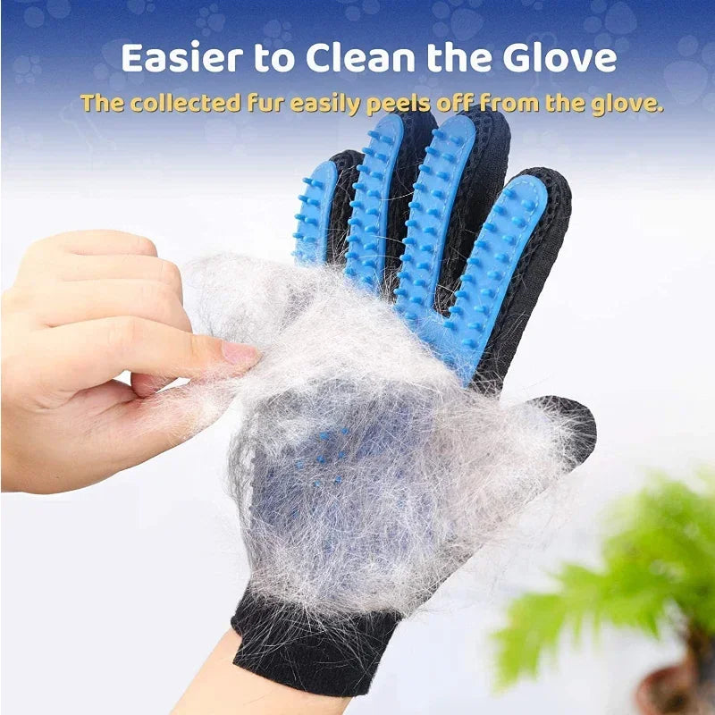 2-Sided Pet Grooming Brush and Bath Glove
