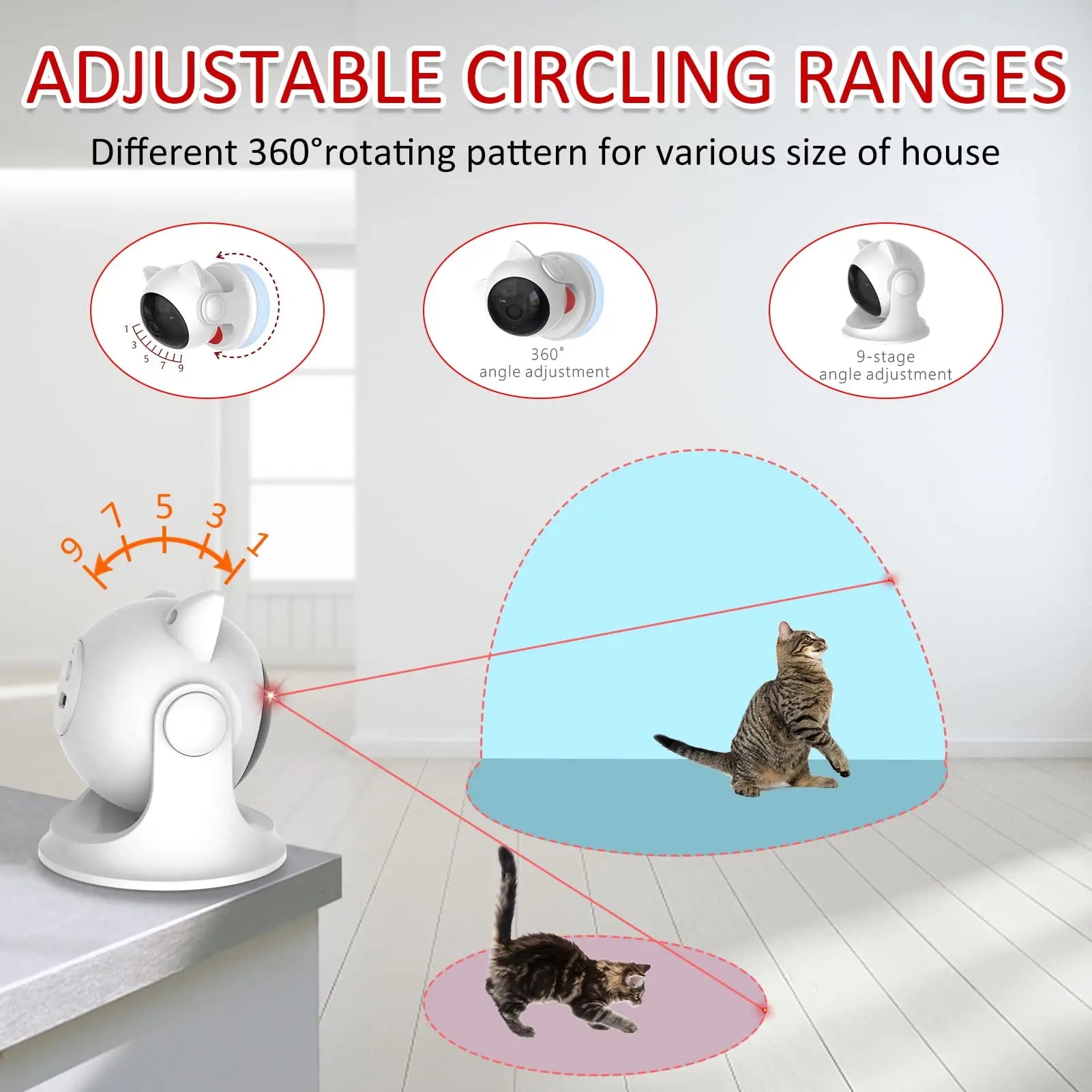 Rechargeable Automatic Laser Toy for Indoor Cats