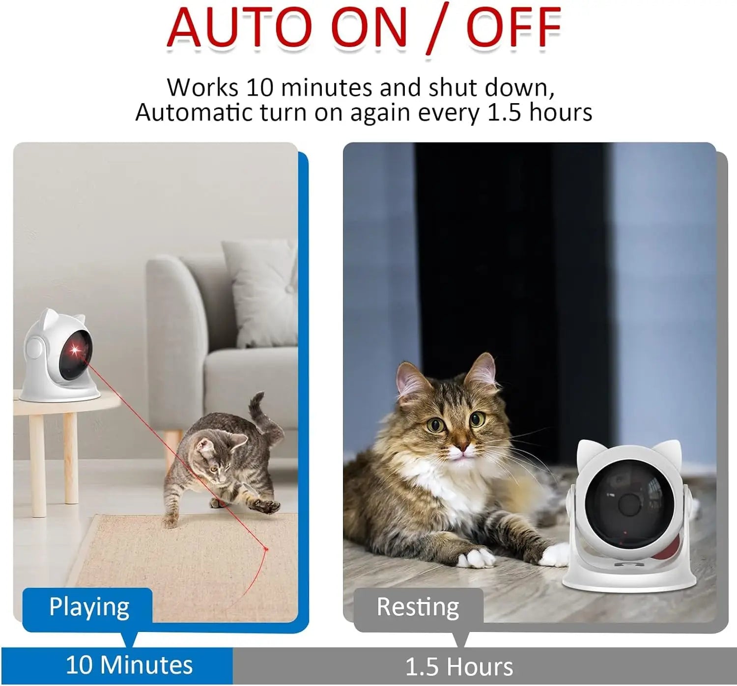 Rechargeable Automatic Laser Toy for Indoor Cats