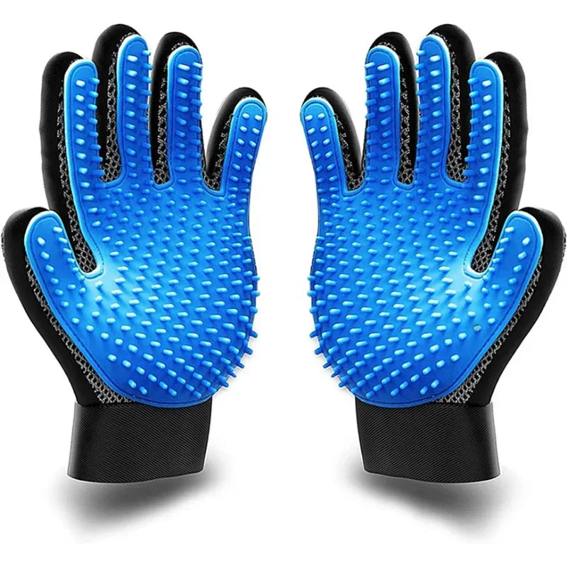 2-Sided Pet Grooming Brush and Bath Glove