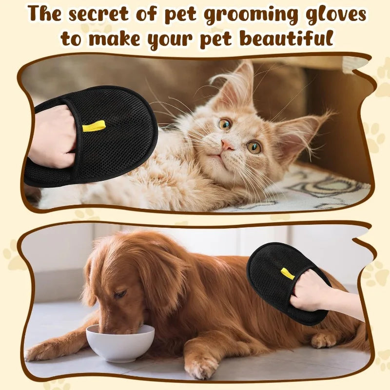 Reusable Electrostatic Cat Grooming Hair Removal Gloves