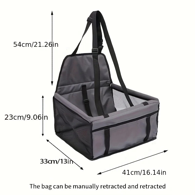 Cozy Pet Car Seat with Safety Harness for Small Pets